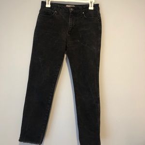 Free people black straight leg jeans